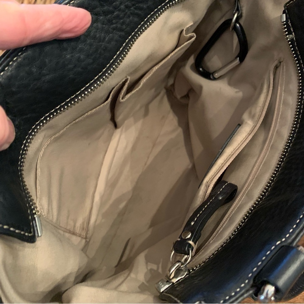Coach Hamilton Black Pebbled Leather Shoulder Tote Bag - Picture 4 of 14